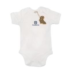Husqvarna Baby Rompertje Wit Met Logo - Officiële Merchandise